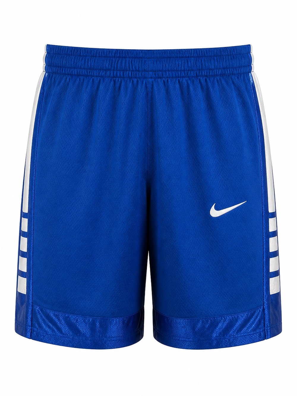 Nike Men's Blue Athletic Shorts with White Swoosh